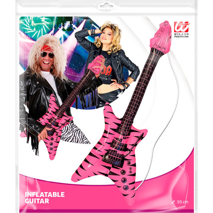 Widmann SRL Opblaasbare rock gitaar roze