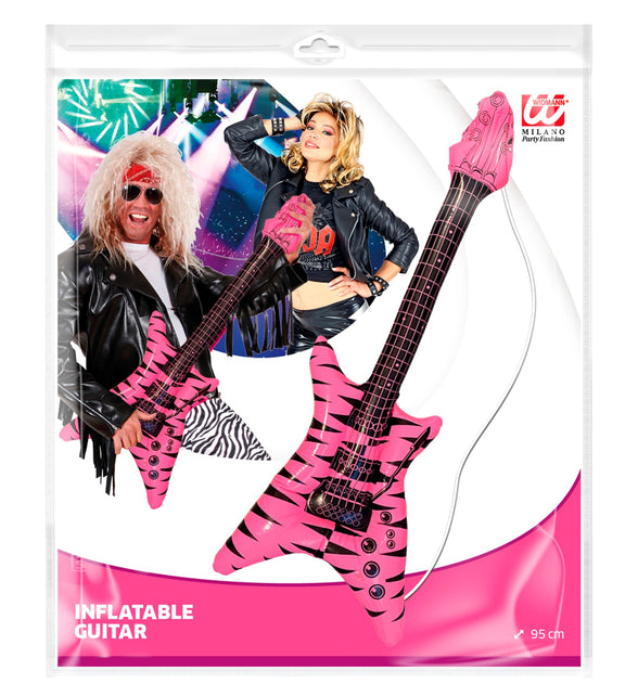 Widmann SRL Opblaasbare rock gitaar roze