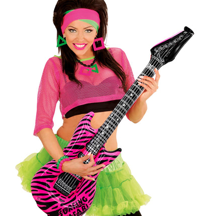 Widmann SRL Opblaasbare roze gitaar