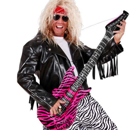 Widmann SRL Opblaasbare roze gitaar