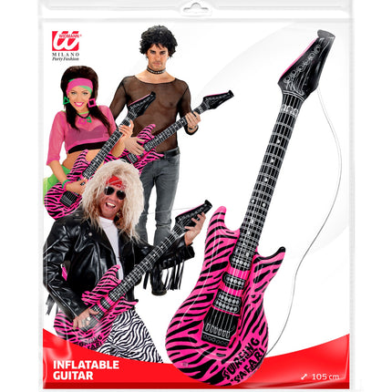 Widmann SRL Opblaasbare roze gitaar