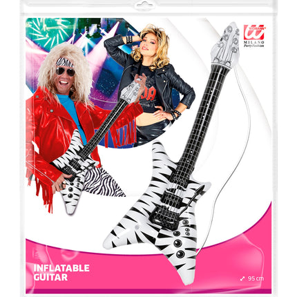 Widmann SRL Opblaasbare zebra gitaar