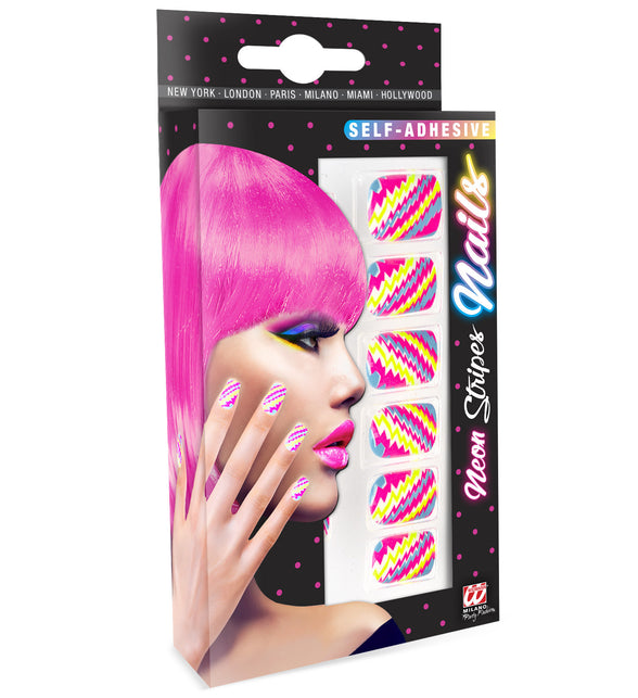 Widmann SRL Opplaknagels retro neon