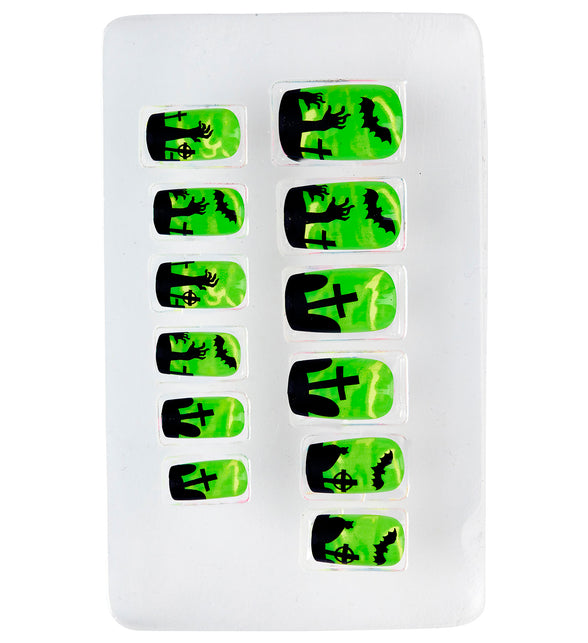 Widmann SRL Opplaknagels spooky neon