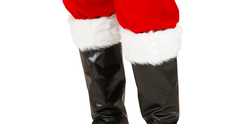 Widmann SRL Opzetlaarzen kerstman zwart met pluche