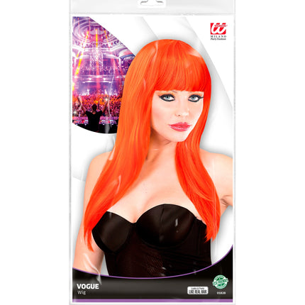 Widmann SRL Oranje lang haar pruik