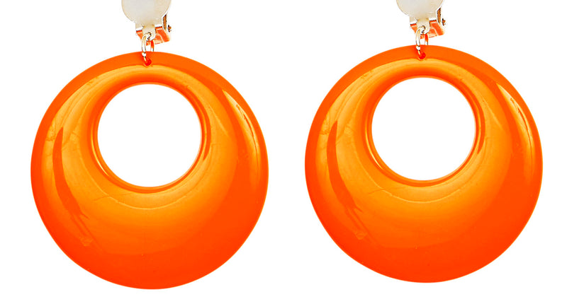 Widmann SRL Oranje oorbellen neon disco