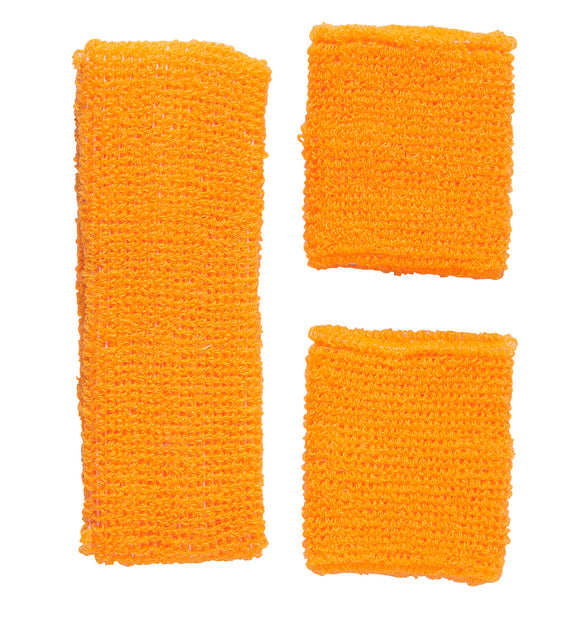 Widmann SRL Oranje zweetbanden set neon