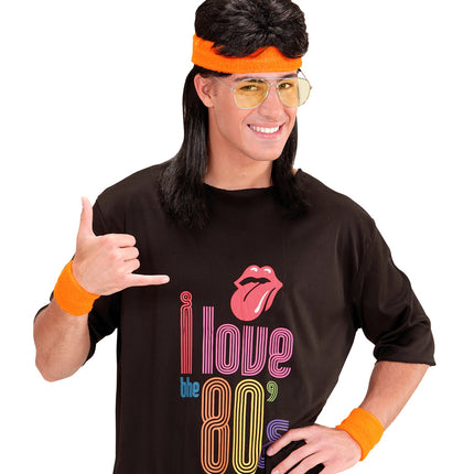 Widmann SRL Oranje zweetbanden set neon