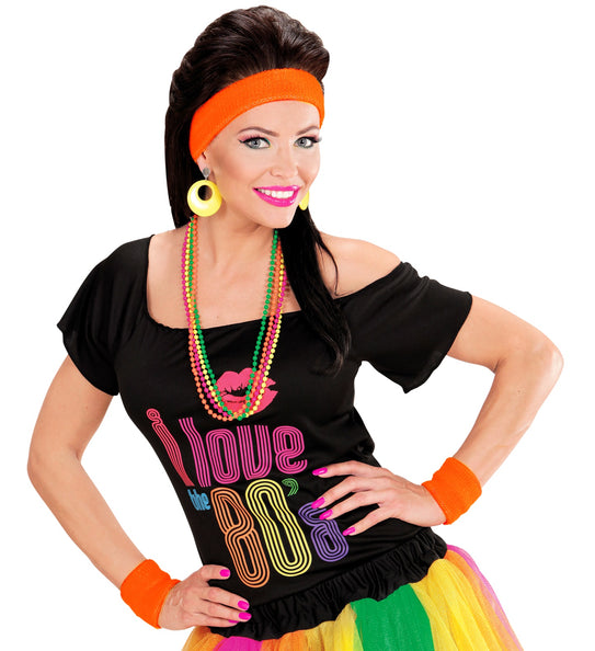 Widmann SRL Oranje zweetbanden set neon