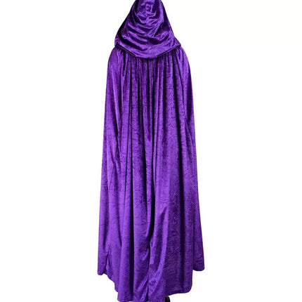 Widmann SRL Paars fluwelen cape met kap 140cm Luuk