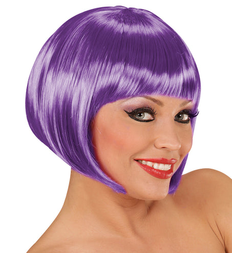 Widmann SRL Paarse boblijn pruik dame
