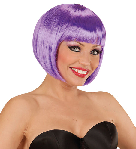 Widmann SRL Paarse boblijn pruik dame