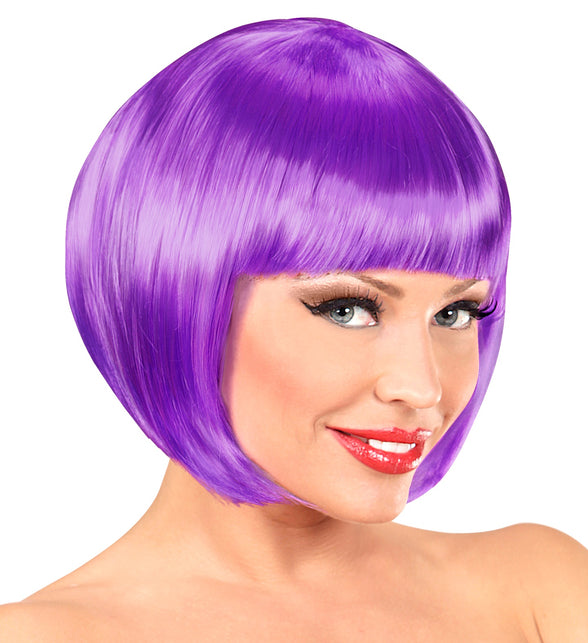 Widmann SRL Paarse boblijn pruik dame