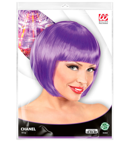 Widmann SRL Paarse boblijn pruik dame