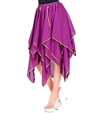 Widmann SRL Paarse chiffon rok