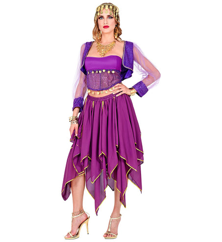 Widmann SRL Paarse chiffon rok