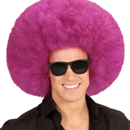 Widmann SRL Paarse oversized Afro pruik