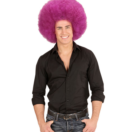 Widmann SRL Paarse oversized Afro pruik