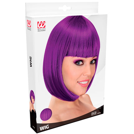 Widmann SRL Paarse pruik Lou Lou