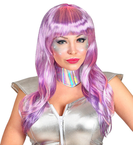 Widmann SRL Paarse pruik universum met kraag
