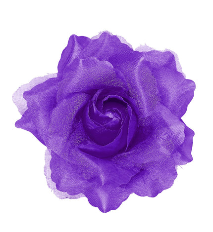 Widmann SRL Paarse roos haarclip met glitters