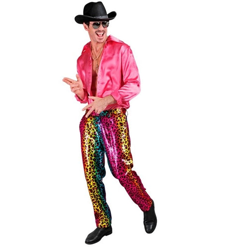 Widmann SRL Pailletten broek regenboog luipaard Vera