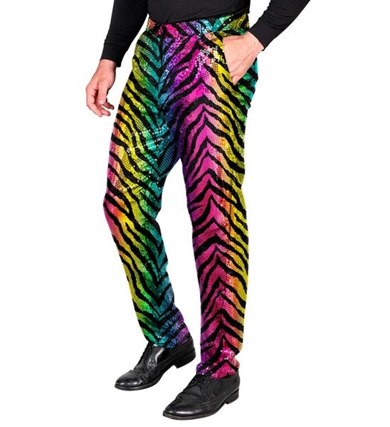 Widmann SRL Pailletten broek regenboog tijger Niels