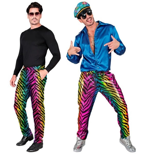 Widmann SRL Pailletten broek regenboog tijger Niels