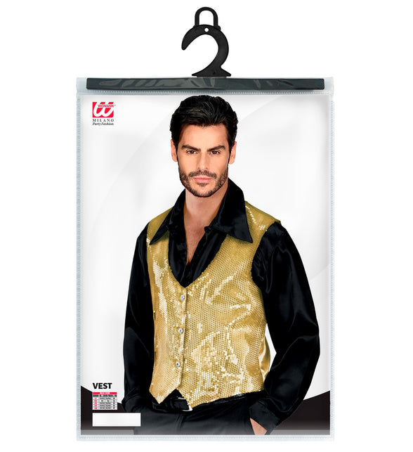 Widmann SRL Pailletten gillet vestje goud
