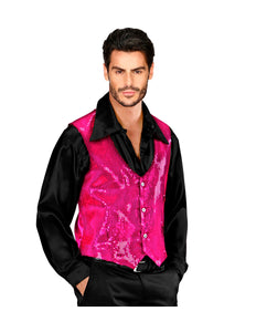 Widmann SRL Pailletten gillet vestje roze