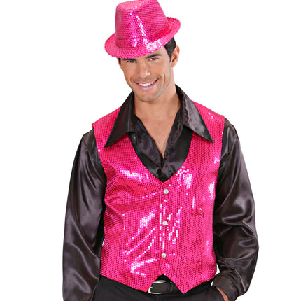 Widmann SRL Pailletten gillet vestje roze