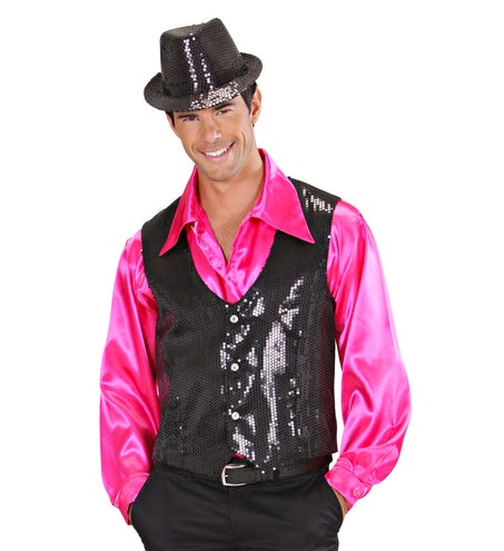 Widmann SRL Pailletten gillet vestje zwart