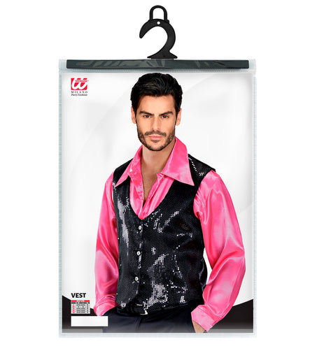 Widmann SRL Pailletten gillet vestje zwart