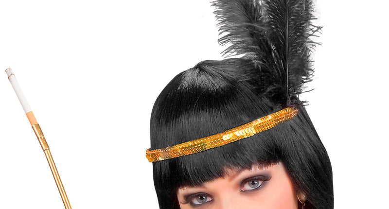 Widmann SRL Pailletten hoofdband Charleston goud