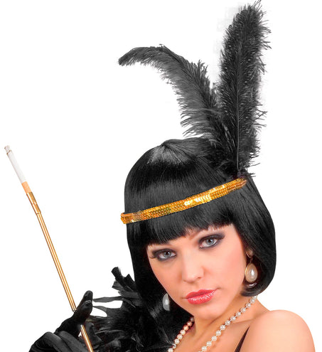 Widmann SRL Pailletten hoofdband Charleston goud