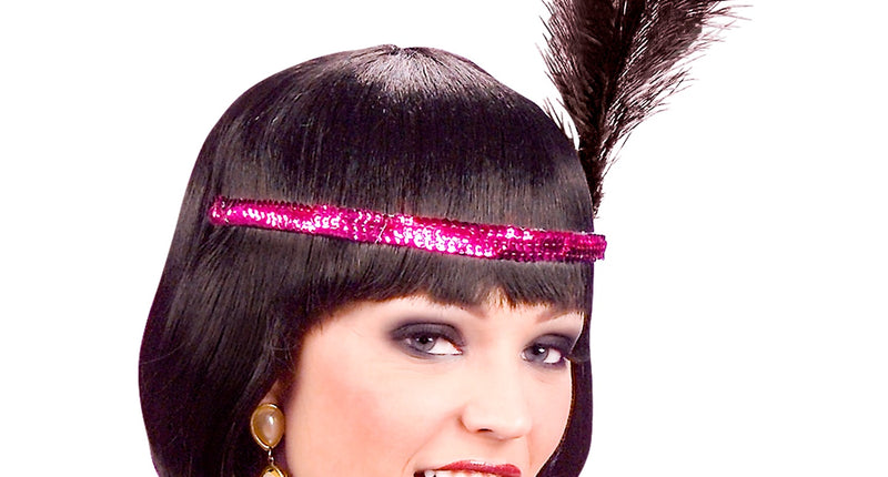 Widmann SRL Pailletten hoofdband Charleston paars