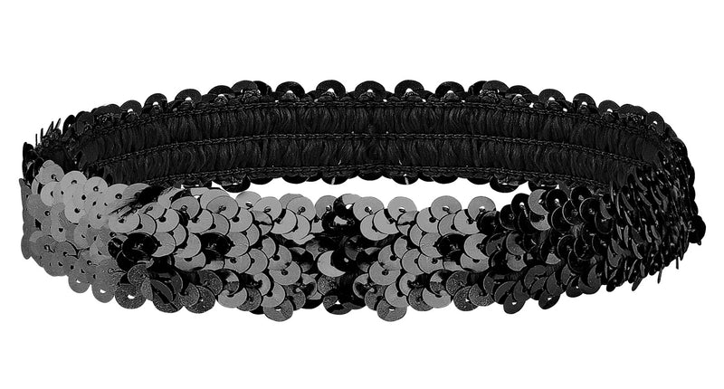Widmann SRL Pailletten hoofdband Charleston zwart