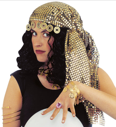 Widmann SRL Pailletten hoofddoek met decoratie zigeunerin