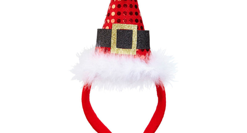 Widmann SRL Pailletten Kerstmanmuts met strikje