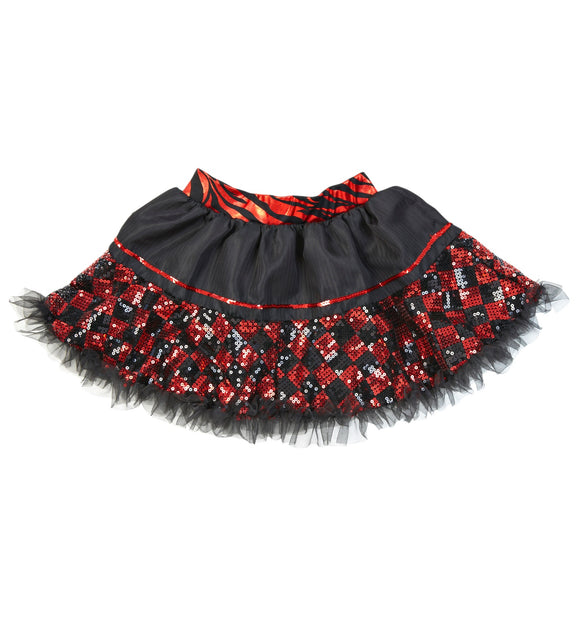 Widmann SRL Pailletten petticoat zwart rood