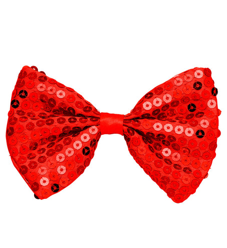 Widmann SRL Pailletten strikje rood glitter