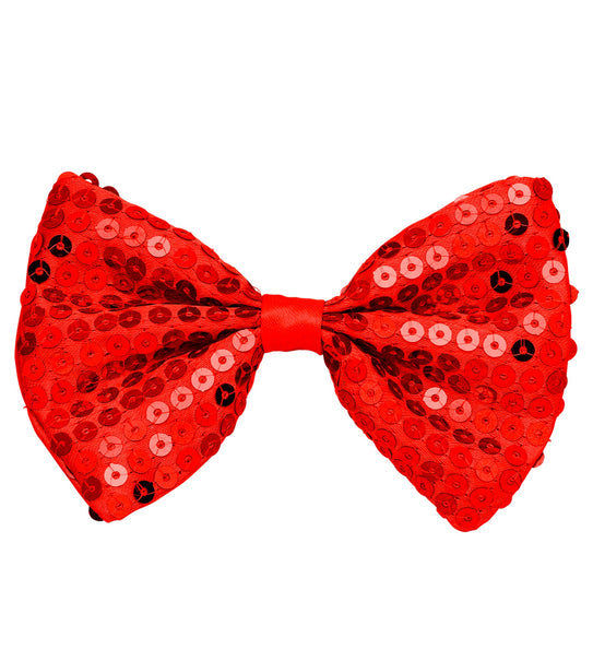 Widmann SRL Pailletten strikje rood glitter