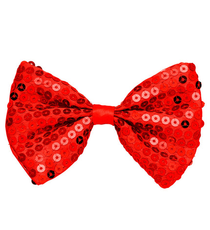 Widmann SRL Pailletten strikje rood glitter