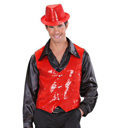 Widmann SRL Pailletten vest man rood