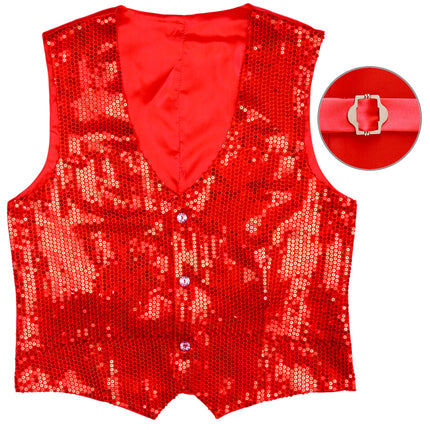 Widmann SRL Pailletten vest man rood