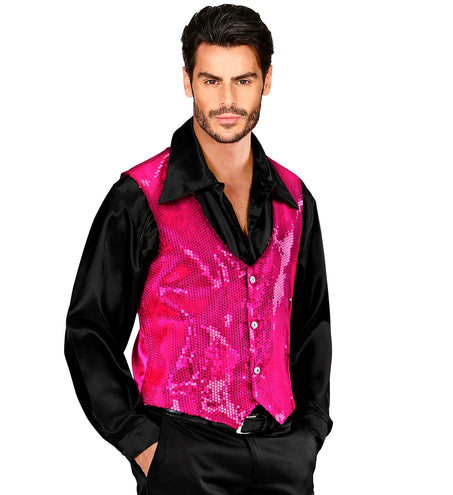 Widmann SRL Pailletten Vest Man Roze