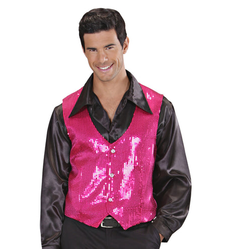 Widmann SRL Pailletten Vest Man Roze