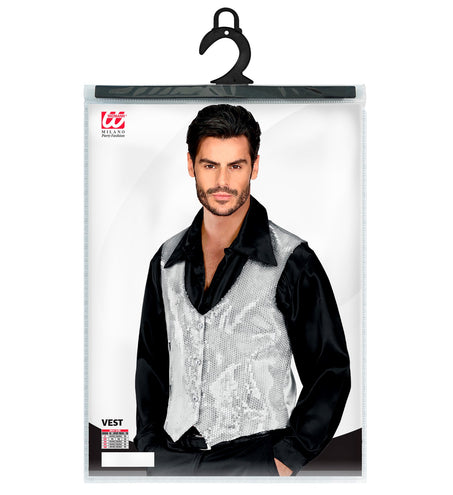 Widmann SRL Pailletten Vest Man zilver