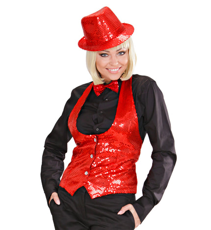 Widmann SRL Pailletten vestje dames rood